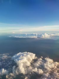 Aerial view of clouds in sky