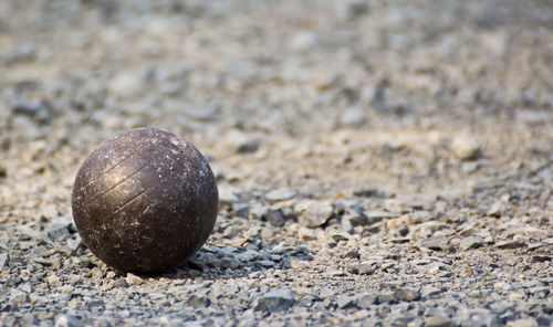 Close-up of ball on sand