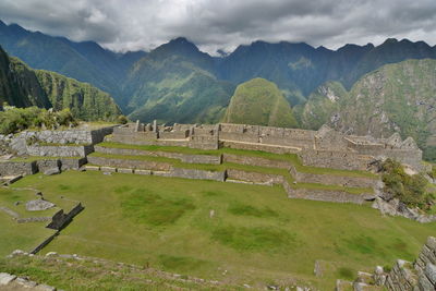 View from the citadel. machu picchu. cuzco region. peru