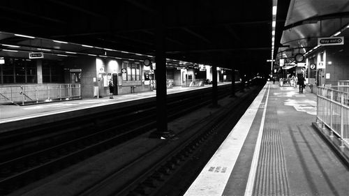 Train at railroad station platform