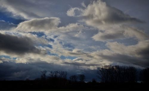 Low angle view of storm clouds in sky