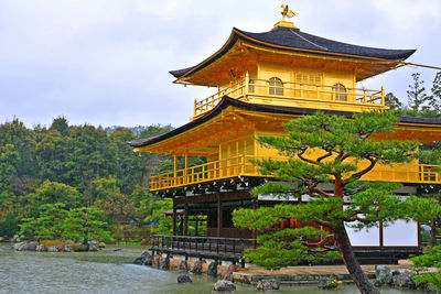 View of temple building against sky