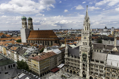 View of clock tower in city