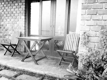 Empty chairs in a row