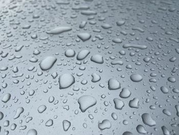 Full frame shot of wet glass window during rainy season