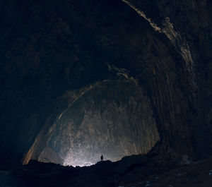 Low angle view of rock formation in cave