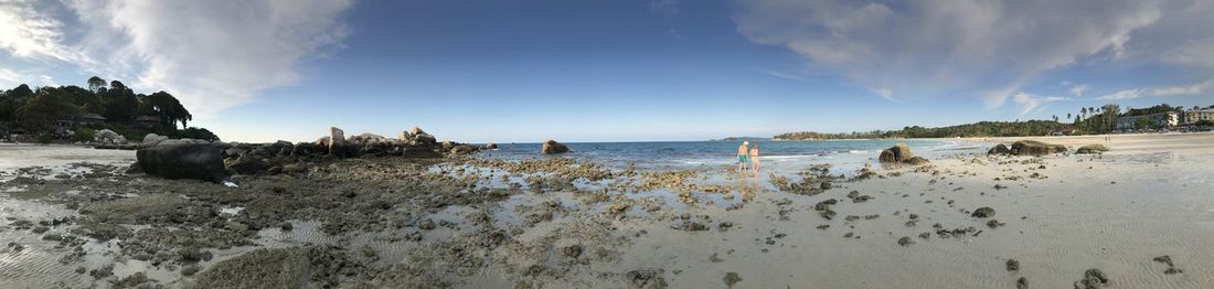 Panoramic view of beach against sky