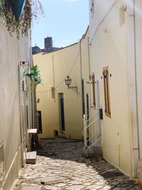 Alley amidst buildings in city