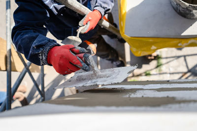 Man working on metal