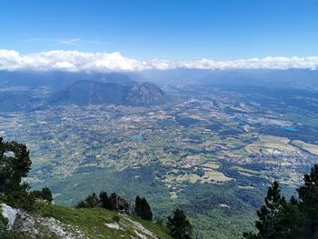 Aerial view of landscape against sky