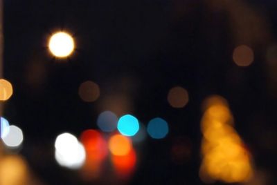 Defocused lights at night