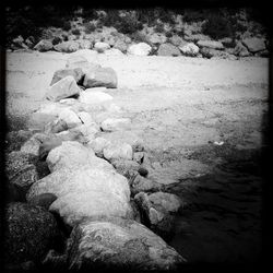 Rocks in sea