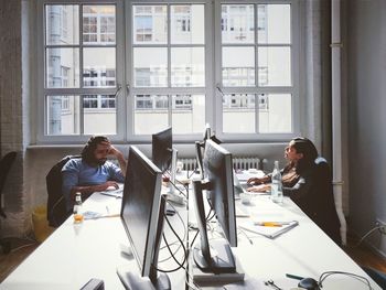 People working in office