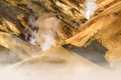 Scenic view of waterfall