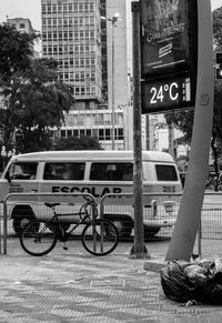 Man on bicycle in city