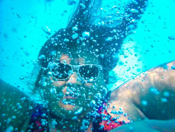View of window in water