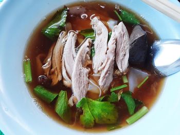 Close-up of soup in bowl