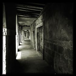 Empty corridor of building