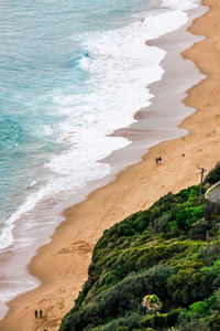 High angle view of beach