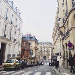 City street with buildings in background