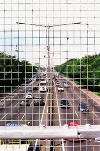 Cars moving on road