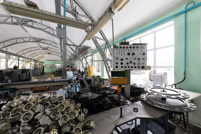 Interior of car factory