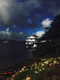 Scenic view of water against sky