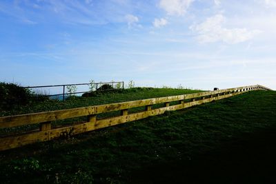 Fence against sky