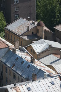 High angle view of buildings