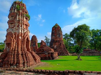 Old temple against sky