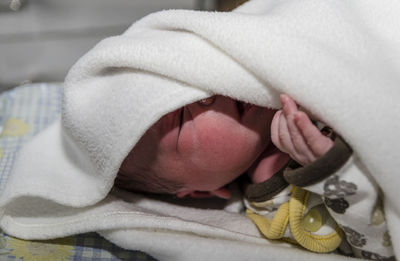 Close-up of cute baby boy