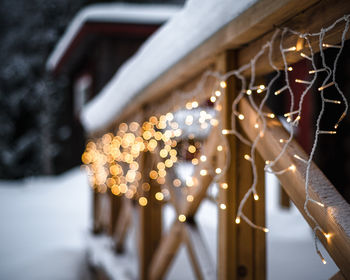 Close-up of illuminated christmas decoration