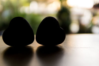 Close-up of eggs on table