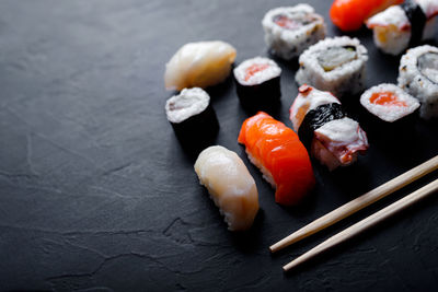 Close-up of food on table