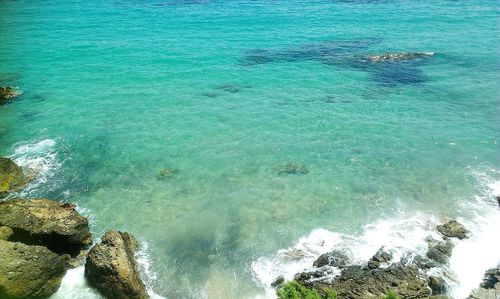 Rock formations in sea