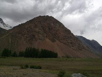 Low angle view of mountain against sky