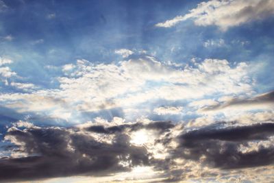 Low angle view of clouds in sky