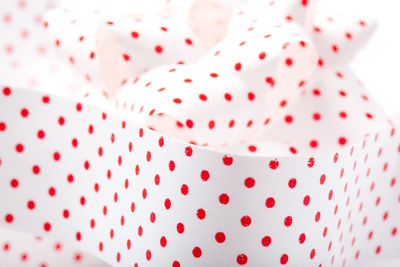 Close-up view of white fabric