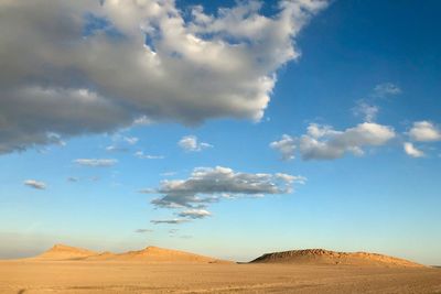 Scenic view of desert against sky