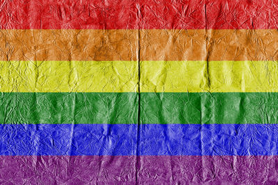 Full frame shot of colorful rainbow flag