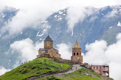 Panoramic view of historic building against sky