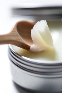 Close-up of ice cream in container