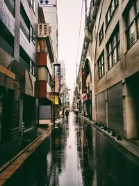 Narrow canal along buildings