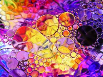 Full frame shot of bubbles in glass