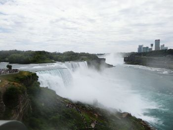 Scenic view of waterfall