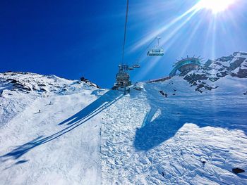 Snow covered mountain against sky