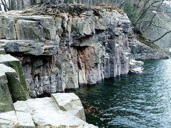 Panoramic view of sea and rocks