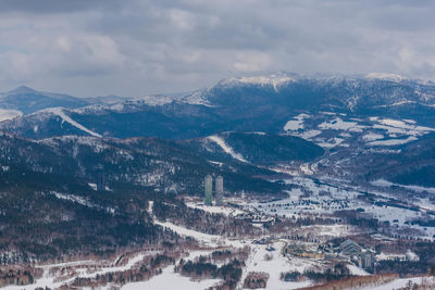 Aerial view of townscape against sky