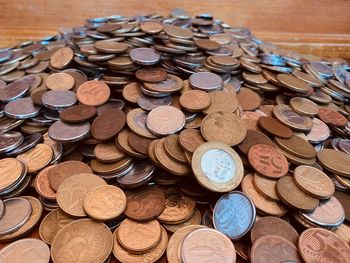 Full frame shot of coins