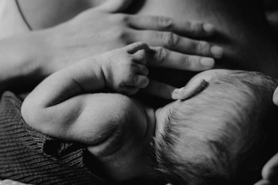 Close-up of baby hands